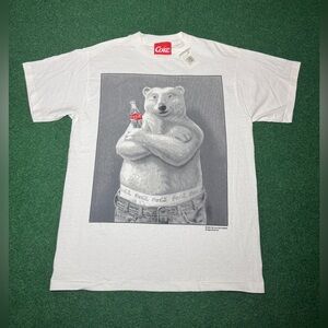 Vintage 90s Coke Coca Cola Polar Bear Jeans Promo Medium NWT T Shirt